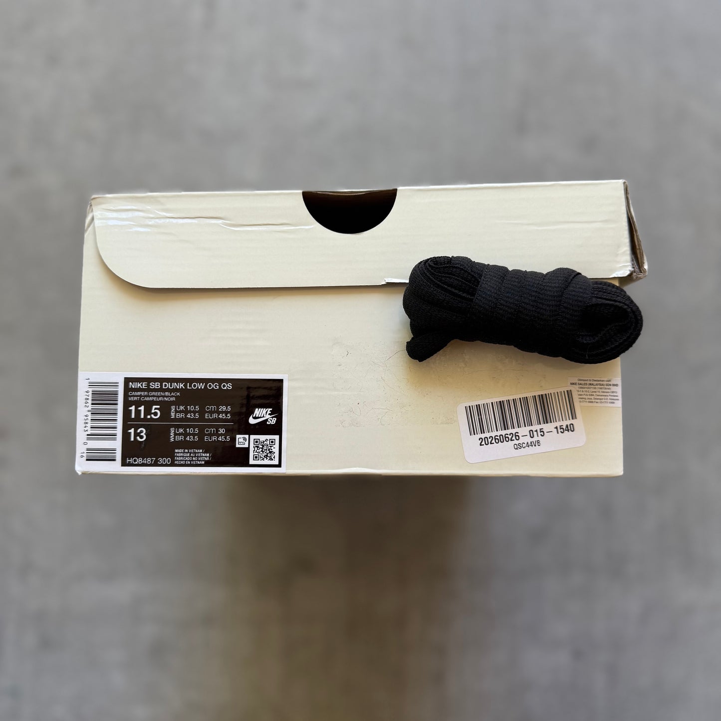 Size 11.5 - 2025 Supreme x Nike Dunk SB Low “94 Camper Green”