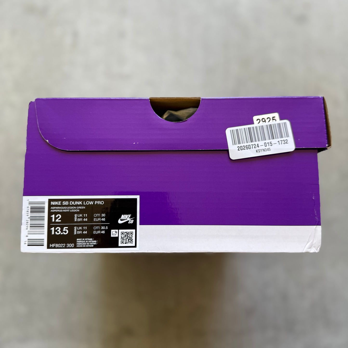 Size 12 - 2025 Yuto Horigome x Nike Dunk SB Low “Matcha”