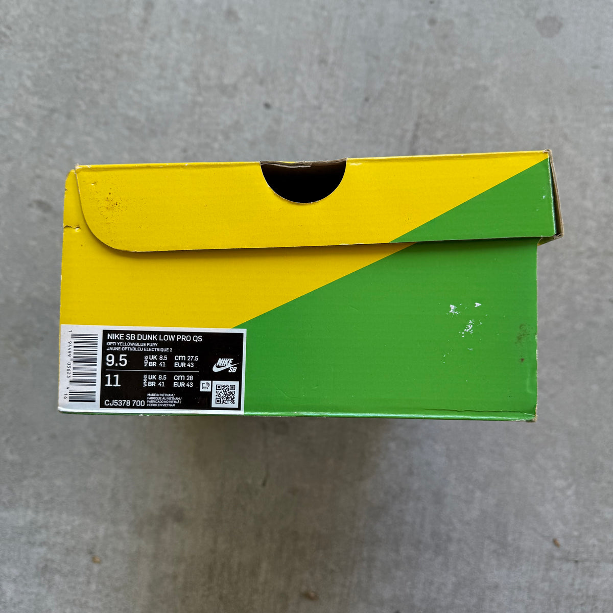 Size 9.5 - 2020 Grateful Dead x Nike Dunk SB Low “Opti Yellow”