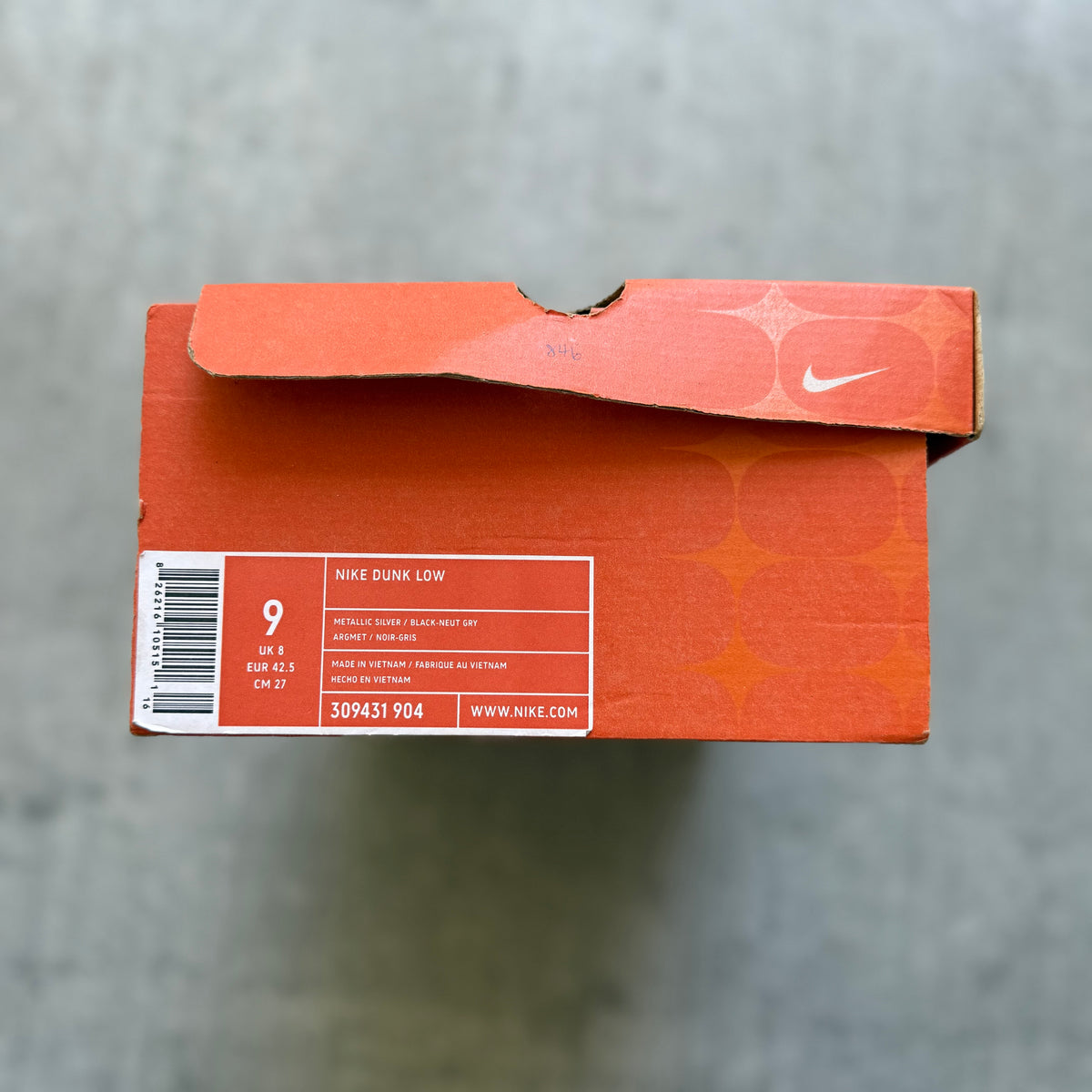 Size 9 - 2006 Nike Dunk Low “Reflector Pack / Metallic Silver”