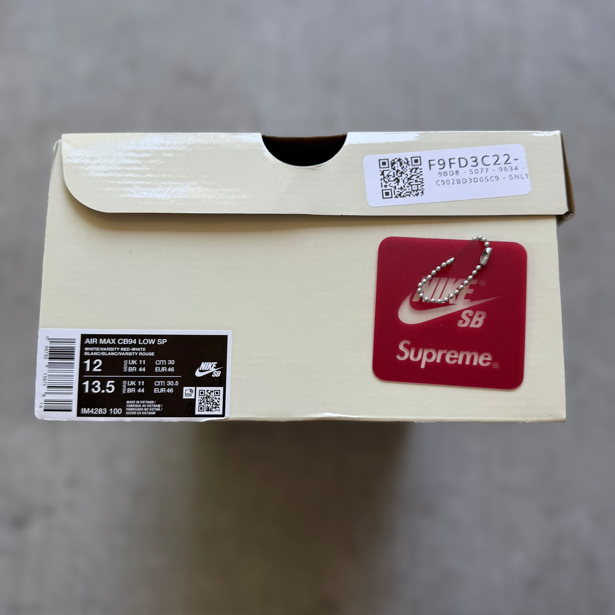 Size 12 - 2026 Supreme x Nike Air Max 2 CB Low “White”