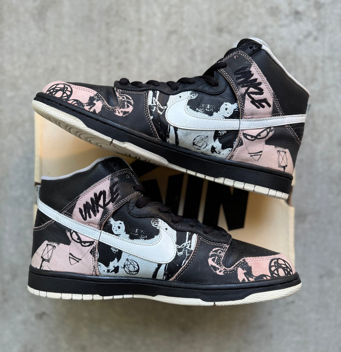 Size 13 - 2004 Futura x Nike Dunk SB High “Unkle”
