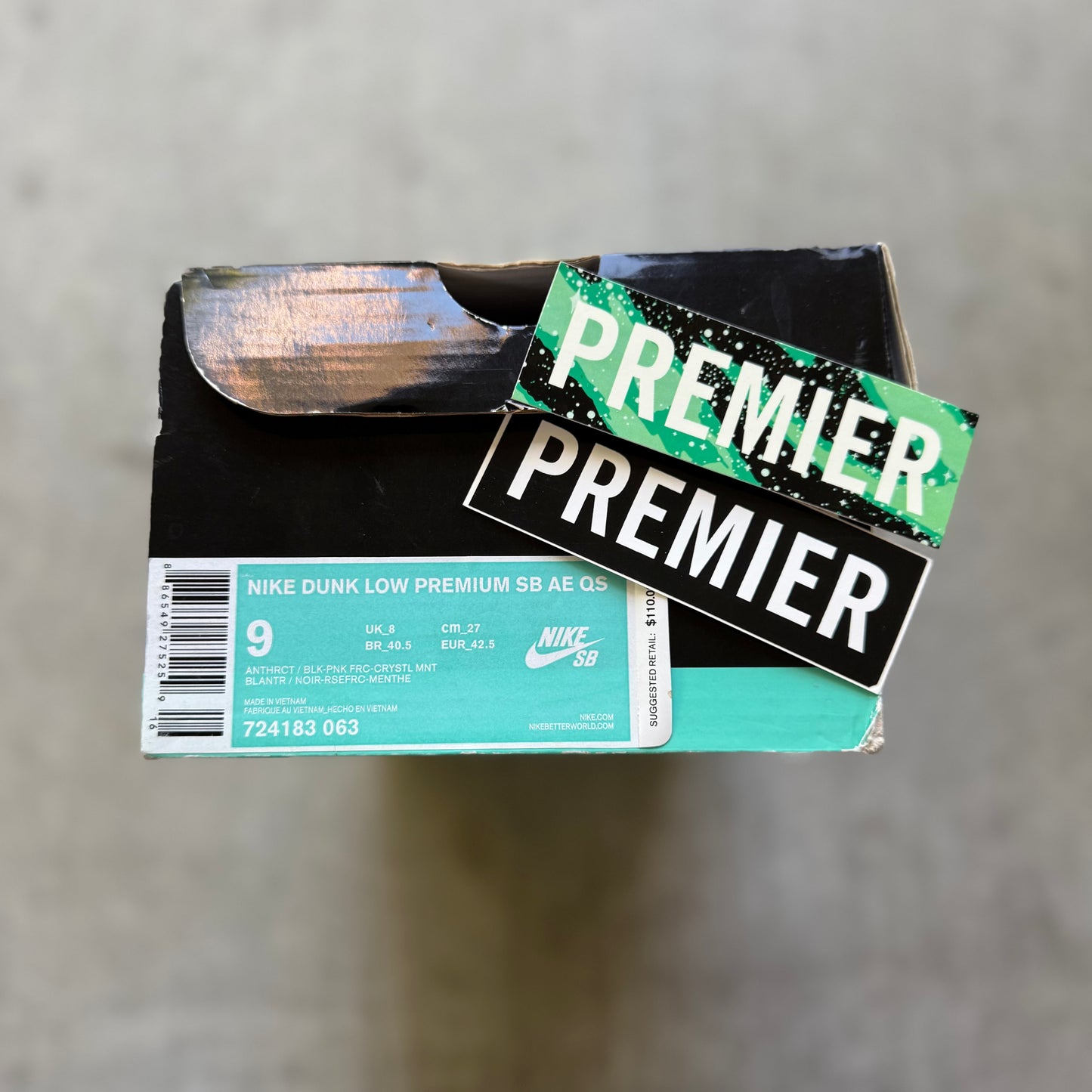 Size 9 - 2014 Premier x Nike Dunk SB Low "Northern Lights"