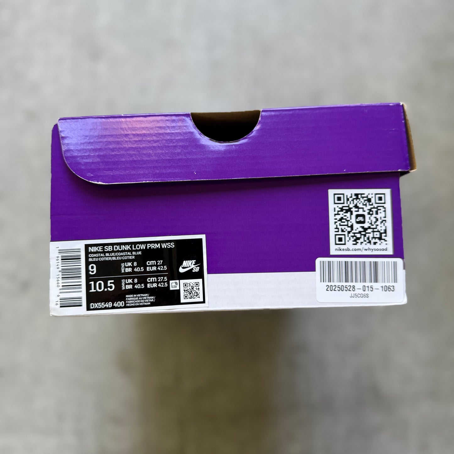 Size 9 - 2022 Nike Dunk SB Low "Why So Sad?"