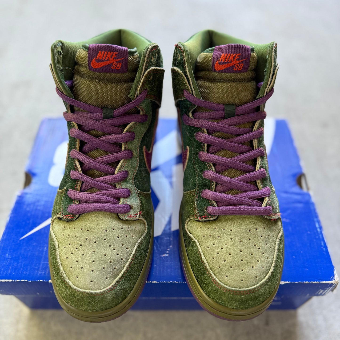 Size 9 - 2010 Nike Dunk SB High "Skunk"