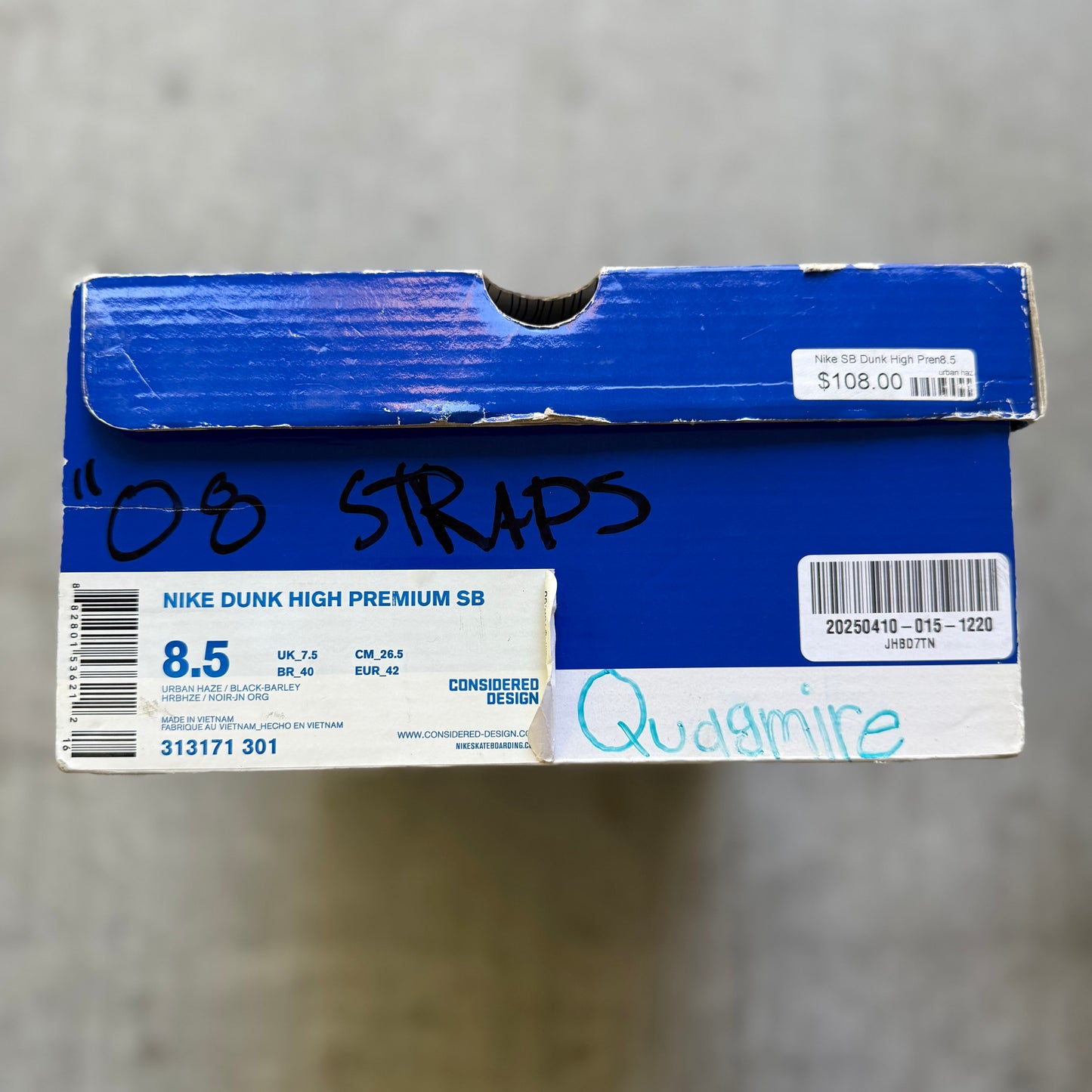 Size 9 - 2010 Nike Dunk SB High "Skunk"