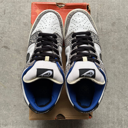 Size 9.5 - Supreme x Nine Dunk SB Low “White Cement”