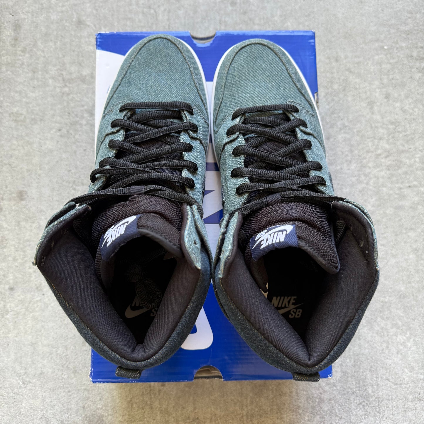 Size 12 - 2005 Nike Dunk SB High “Denim”