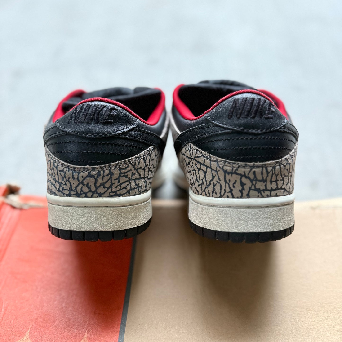Size 9 - 2002 Supreme x Nike Dunk SB Low “Black Cement”