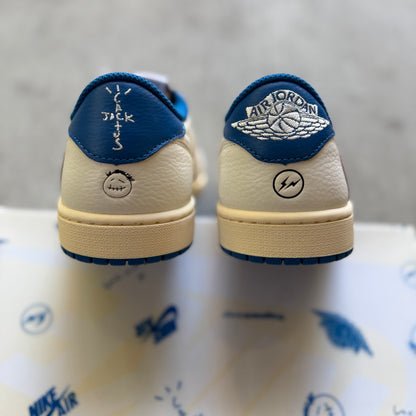Size 11 - 2025 Fragment x Travis Scott Jordan 1 Low “Sail/Military Blue”