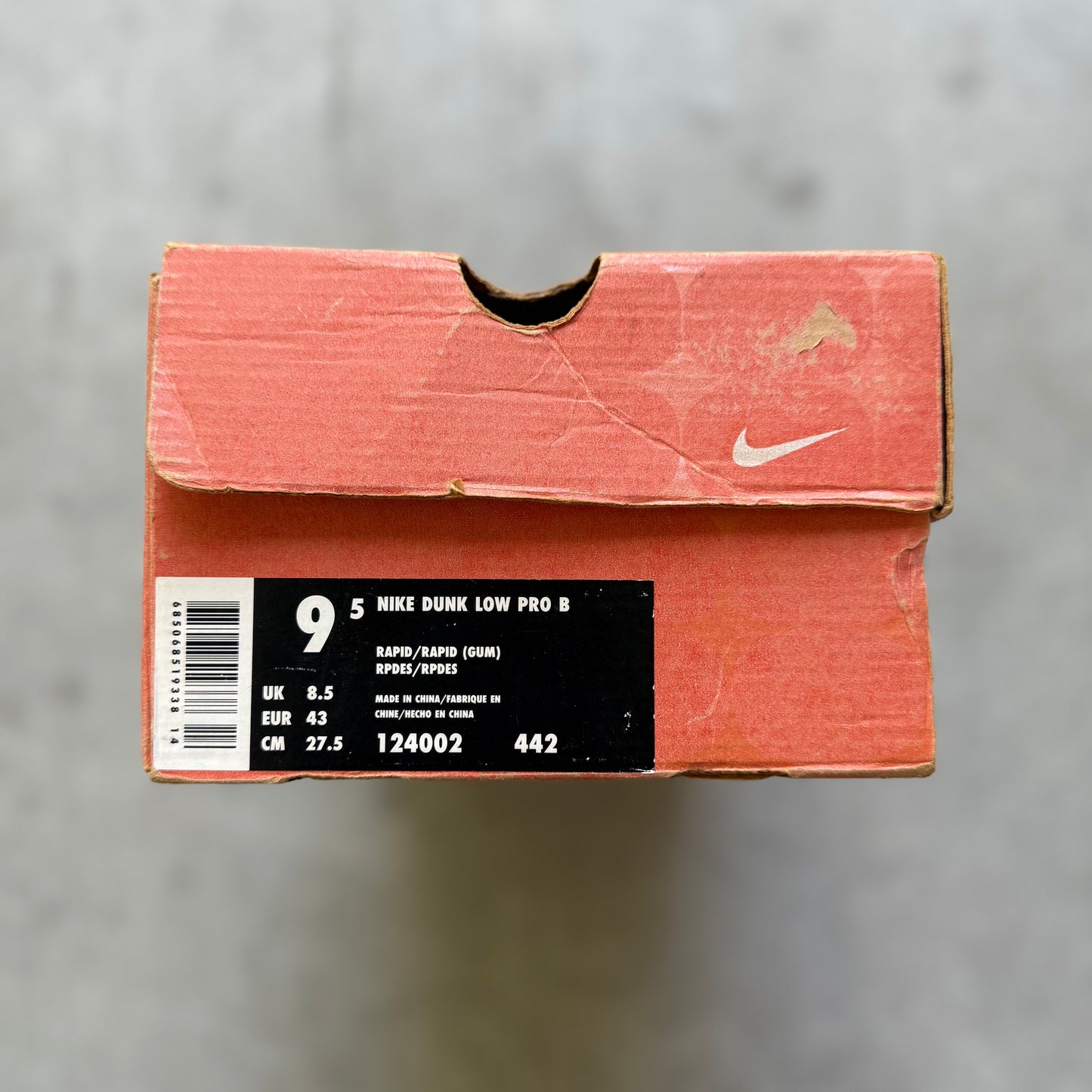 Size 9.5 - 1999 Nike Dunk Low Pro B “Smurf”