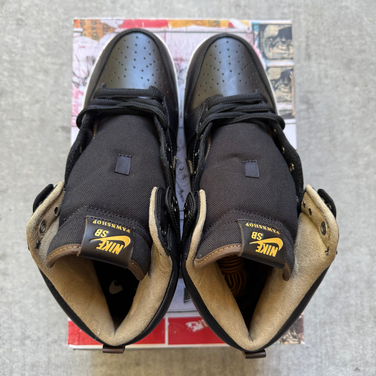 Size 12 - Pawnshop Skate Co. x Nike Dunk SB High Special Box