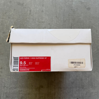Size 9.5 - 2014 Supreme x Nike Air Force 1 High “World Famous”