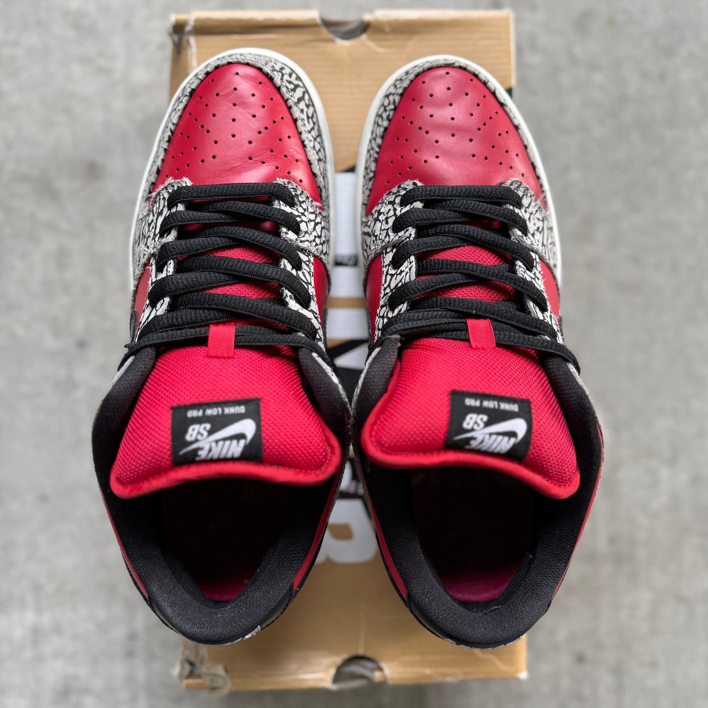 Size 9 - 2012 Supreme x Nike Dunk SB Low “Red Cement”