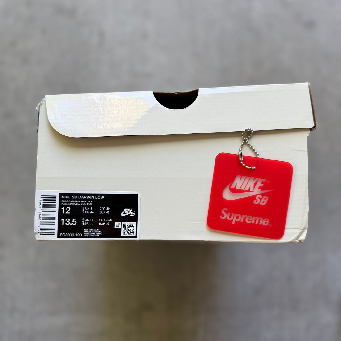 Size 12 - 2024 Supreme x Nike SB Darwin Low “Sail”