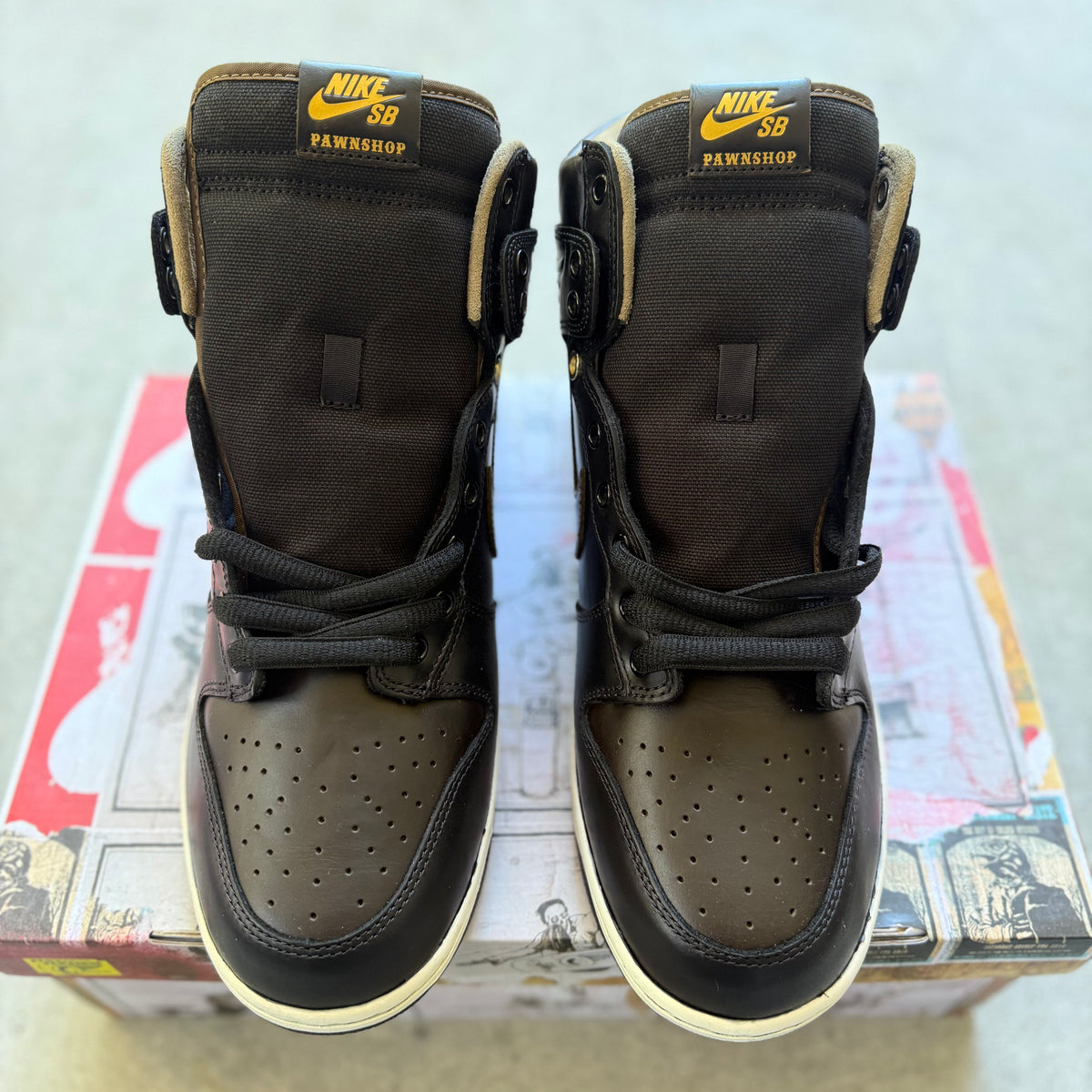 Size 12 - Pawnshop Skate Co. x Nike Dunk SB High Special Box