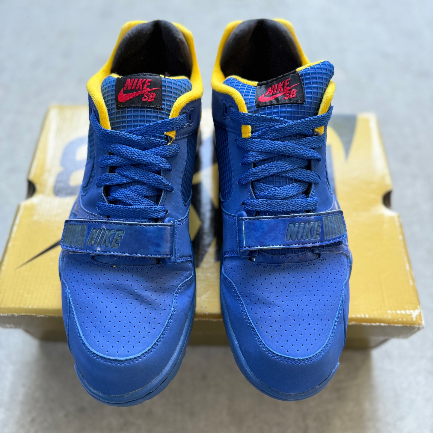 Size 11.5 - 2007 Supreme x Nike Air Trainer 2 SB “Royal Yellow”