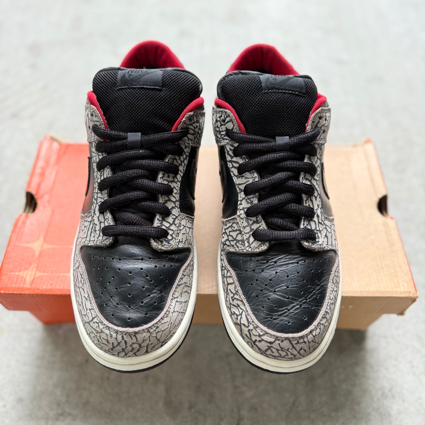Size 10 - 2002 Supreme x Nike Dunk SB Low “Black Cement”