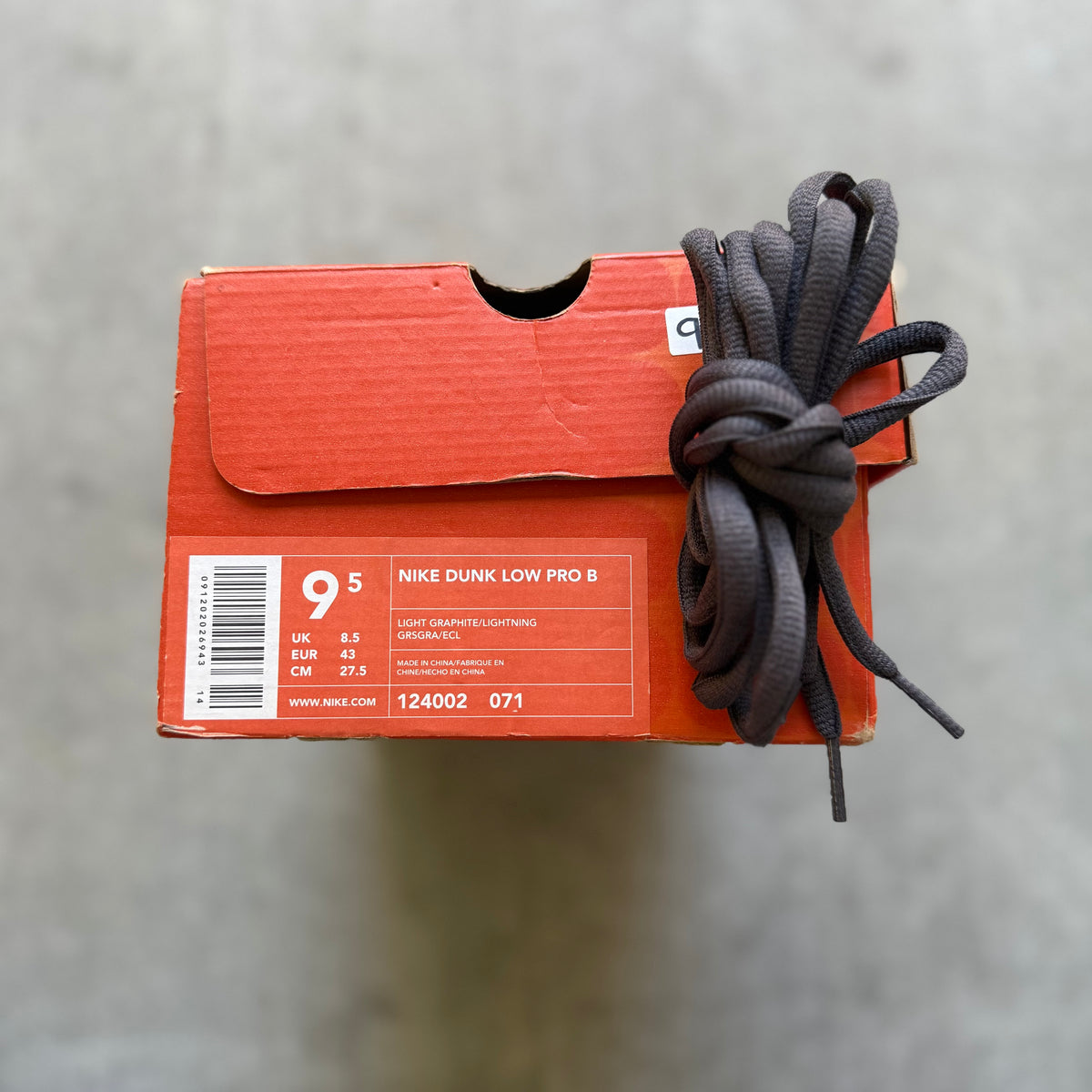 Size 9.5 - 2001 Nike Dunk Pro B “Lightning / Graphite”