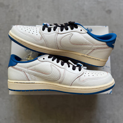 Size 11 - 2025 Fragment x Travis Scott Jordan 1 Low “Sail/Military Blue”