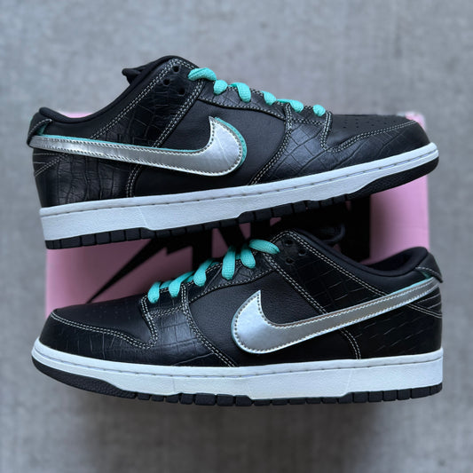 Size 12 - 2018 Diamond Supply Co. x Nike Dunk SB Low “Black Diamond”