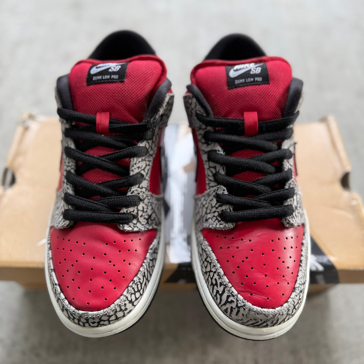 Size 9 - 2012 Supreme x Nike Dunk SB Low “Red Cement”