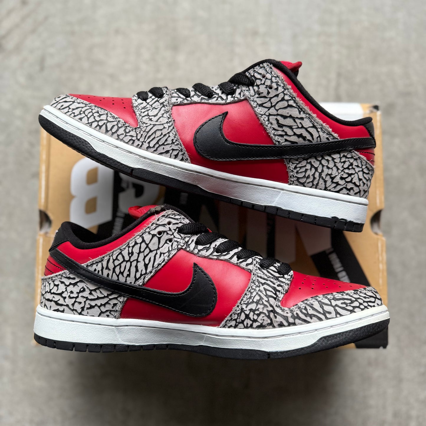 Size 9.5 - 2012 Supreme x Nike Dunk SB Low “Red Cement”
