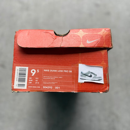 Size 9.5 - Supreme x Nine Dunk SB Low “White Cement”