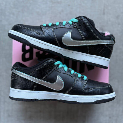Size 12 - 2018 Diamond Supply Co. x Nike Dunk SB Low “Black Diamond”