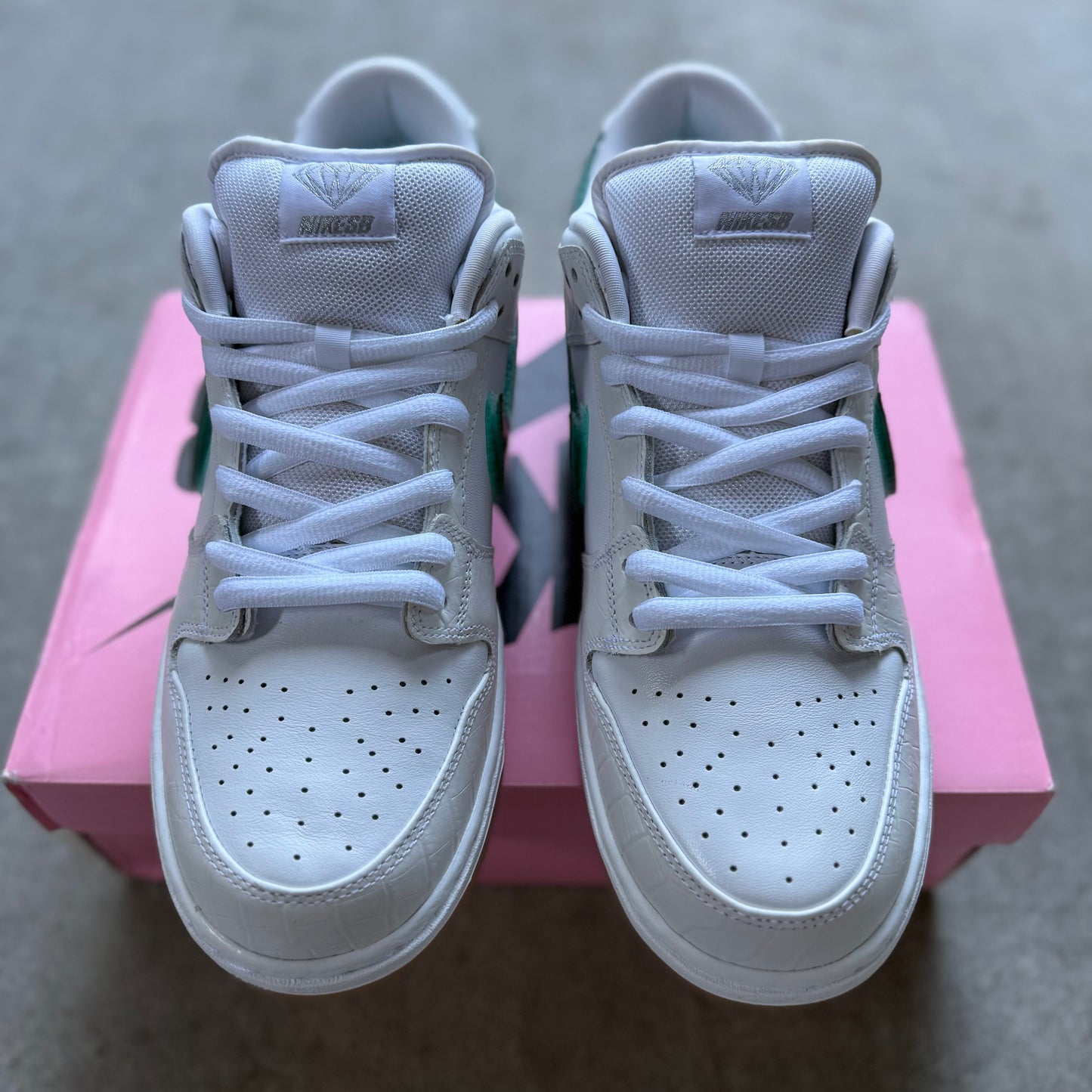 Size 12 - 2018 Diamond Supply Co. x Nike Dunk SB Low “White Diamond”