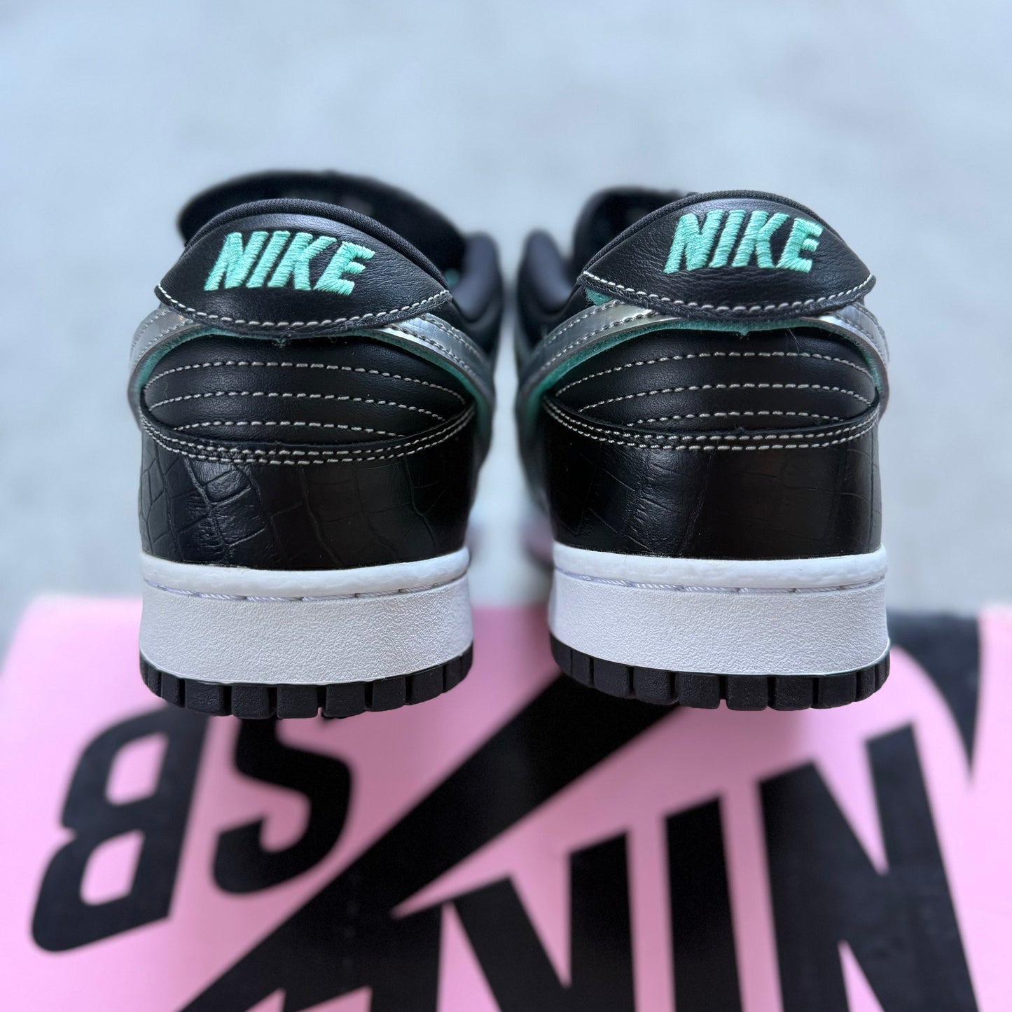 Size 12 - 2018 Diamond Supply Co. x Nike Dunk SB Low “Black Diamond”