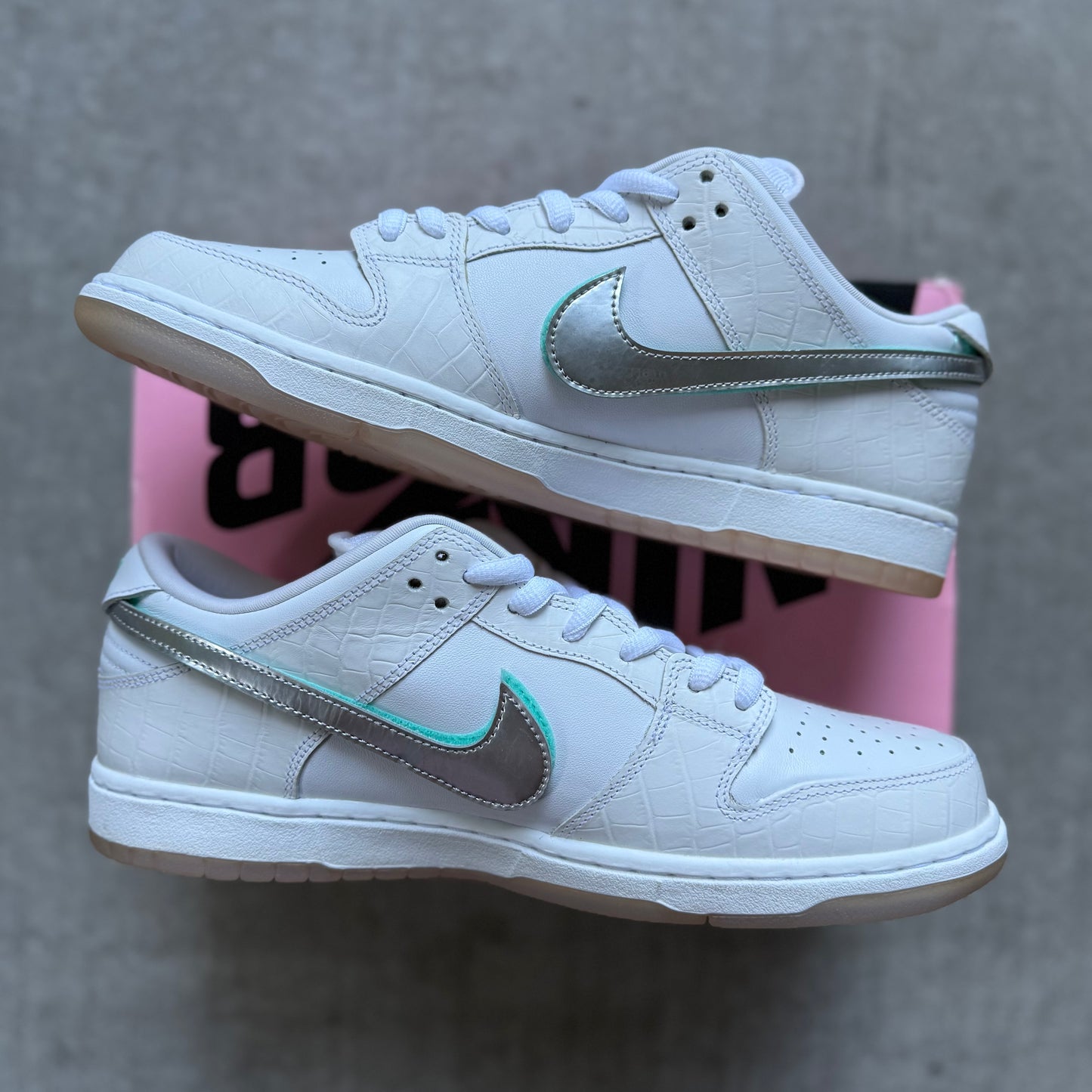 Size 12 - 2018 Diamond Supply Co. x Nike Dunk SB Low “White Diamond”