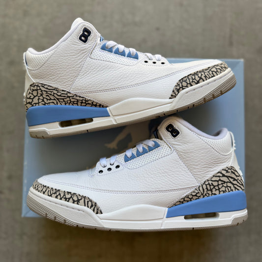 Size 11 - 2020 Nike Air Jordan 3 “UNC”