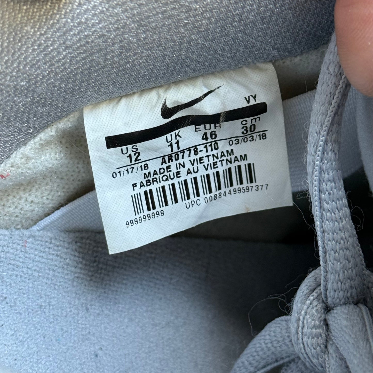Size 12 - 2018 Nike Dunk SB Low “Summit White” Sample