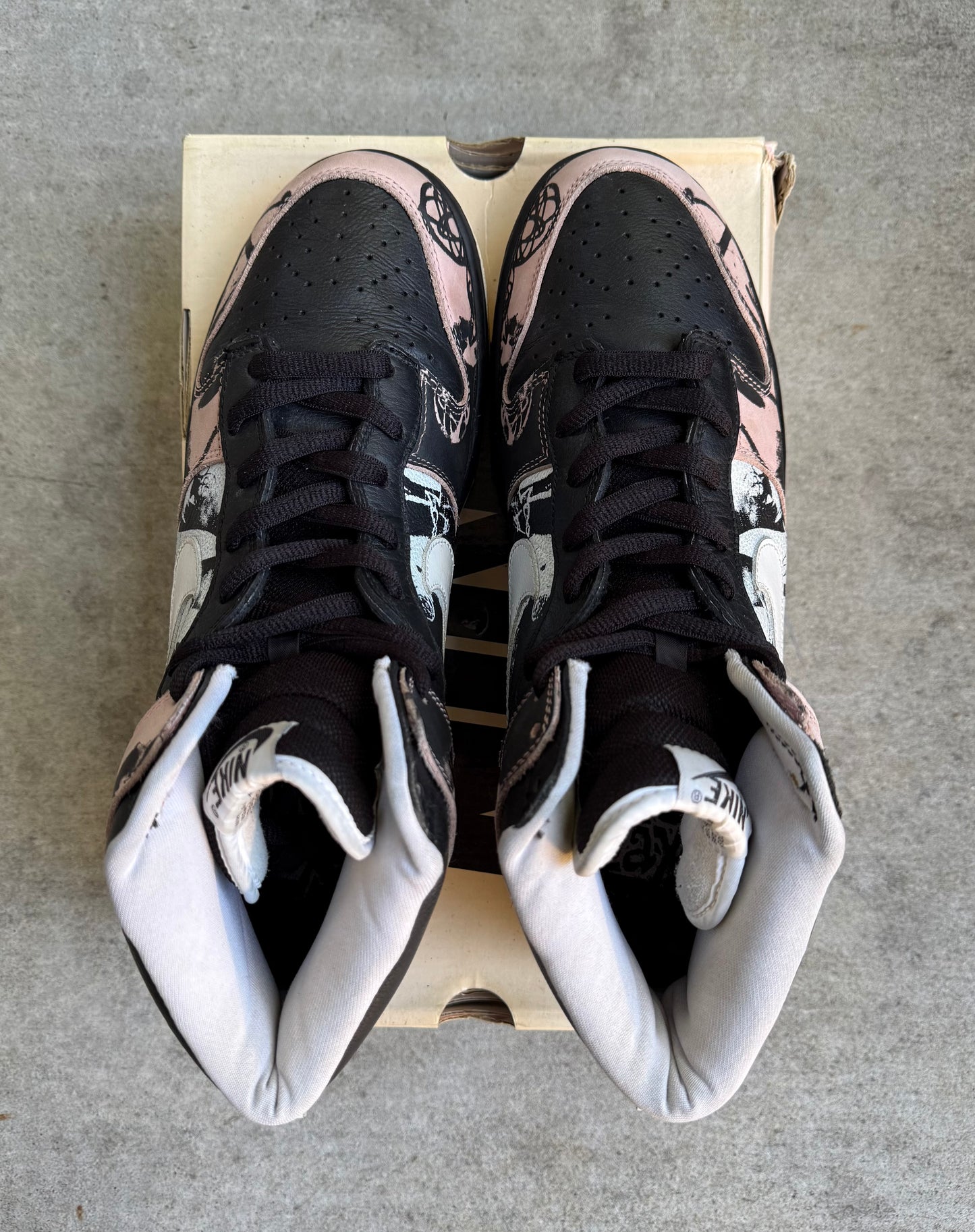 Size 13 - 2004 Futura x Nike Dunk SB High “Unkle”
