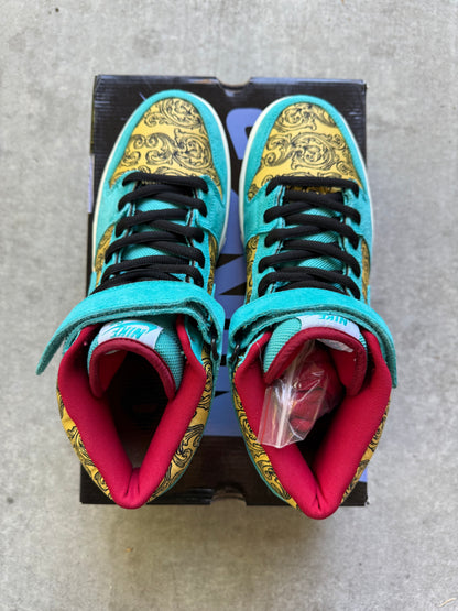 Size 10.5 - 2007 Nike Dunk SB Mid "Peacock"