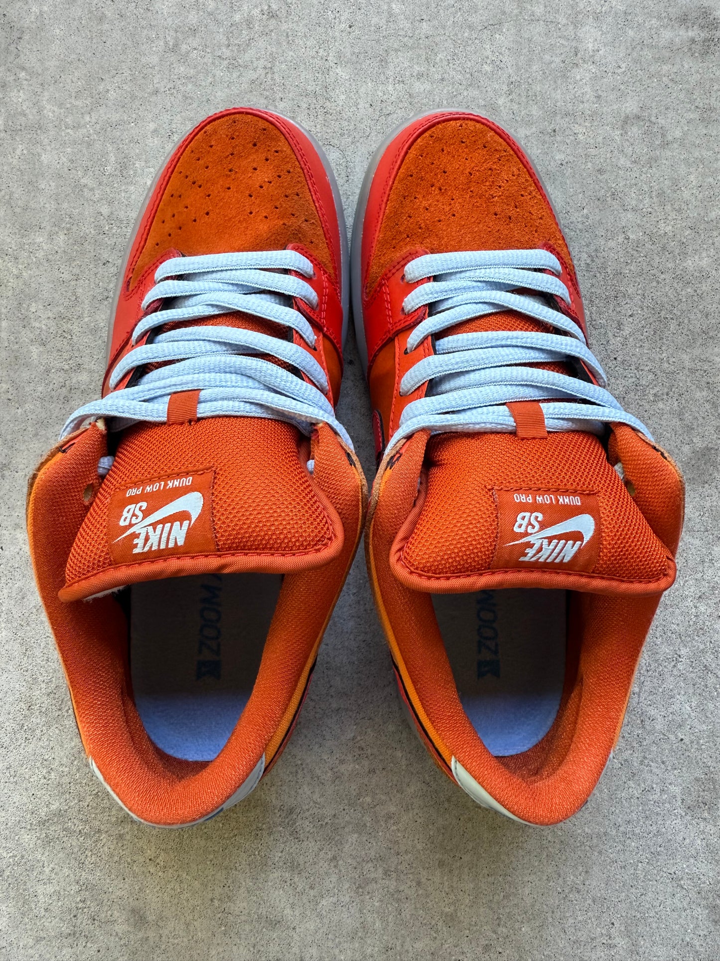 Size 9.5 - 2013 Nike Dunk SB Low "Gamma Orange" / "Fire & Ice"