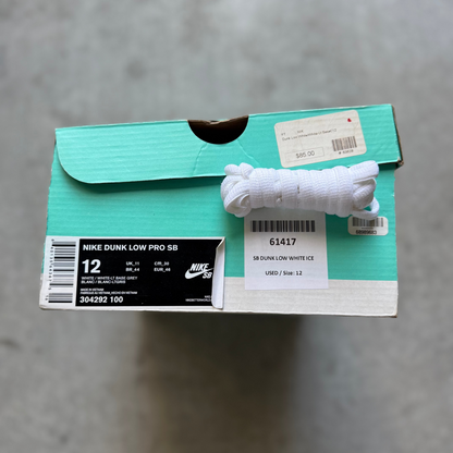Size 12 - 2014 Nike Dunk SB Low "White Ice"