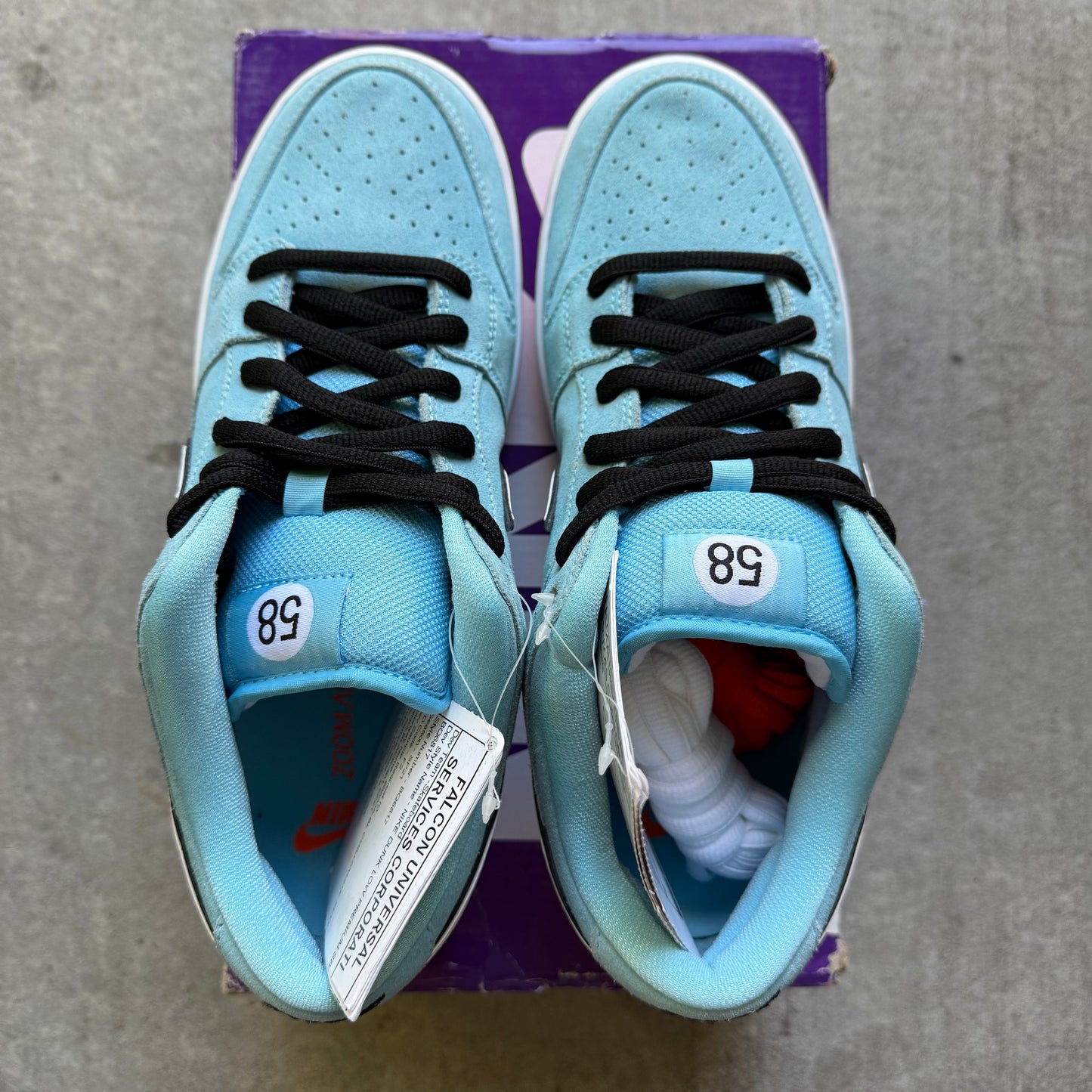 Size 9 - 2021 Nike Dunk SB Low "Club 58 / Gulf" SAMPLE