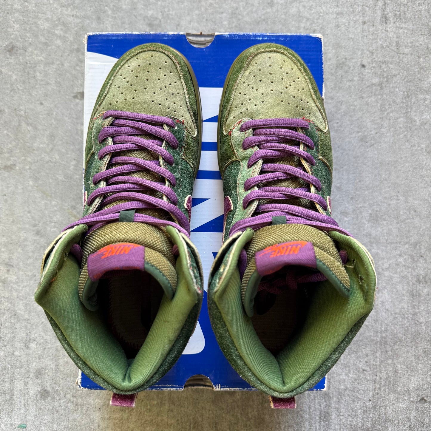 Size 9 - 2010 Nike Dunk SB High "Skunk"